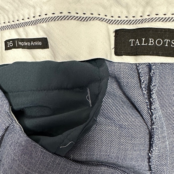 Talbots Hampshire Straight Leg Ankle Pants Women's Size 16 - Picture 3 of 6